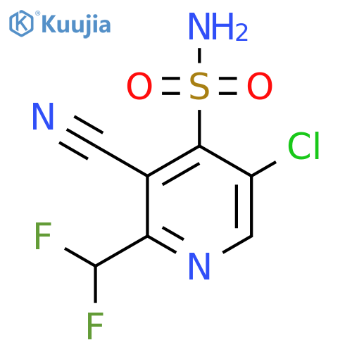 5-Chloro-3-cyano-2-(difluoromethyl)pyridine-4-sulfonamide structure