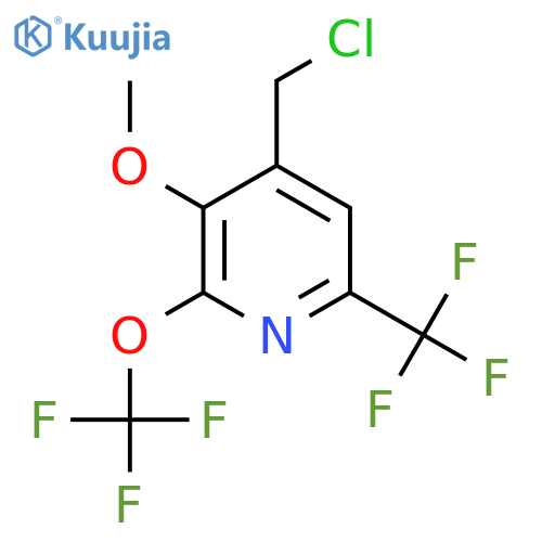 4-(Chloromethyl)-3-methoxy-2-(trifluoromethoxy)-6-(trifluoromethyl)pyridine structure