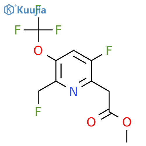 Methyl 5-fluoro-2-(fluoromethyl)-3-(trifluoromethoxy)pyridine-6-acetate structure