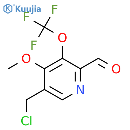 5-(Chloromethyl)-4-methoxy-3-(trifluoromethoxy)pyridine-2-carboxaldehyde structure