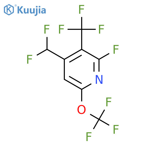 4-(Difluoromethyl)-2-fluoro-6-(trifluoromethoxy)-3-(trifluoromethyl)pyridine structure