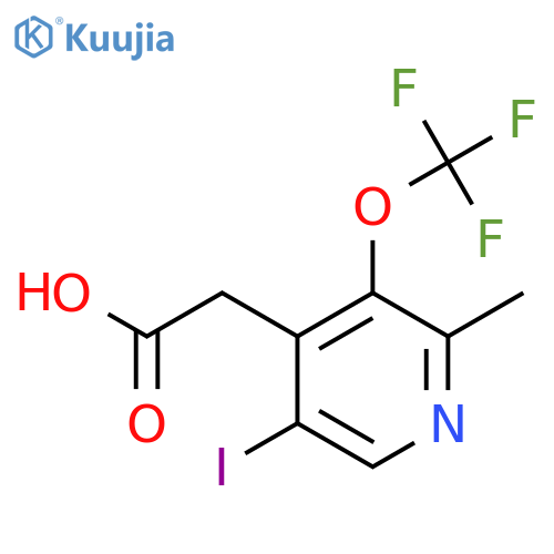 5-Iodo-2-methyl-3-(trifluoromethoxy)pyridine-4-acetic acid structure