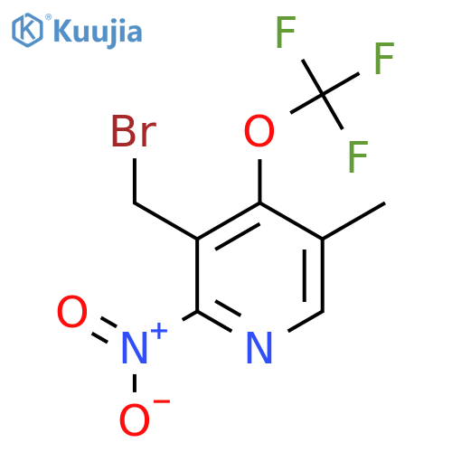 3-(Bromomethyl)-5-methyl-2-nitro-4-(trifluoromethoxy)pyridine structure