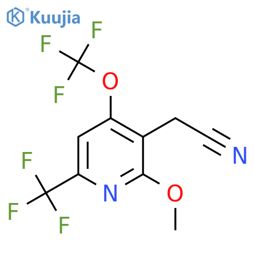 2-Methoxy-4-(trifluoromethoxy)-6-(trifluoromethyl)pyridine-3-acetonitrile structure