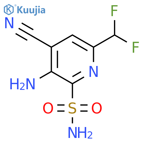 3-Amino-4-cyano-6-(difluoromethyl)pyridine-2-sulfonamide structure