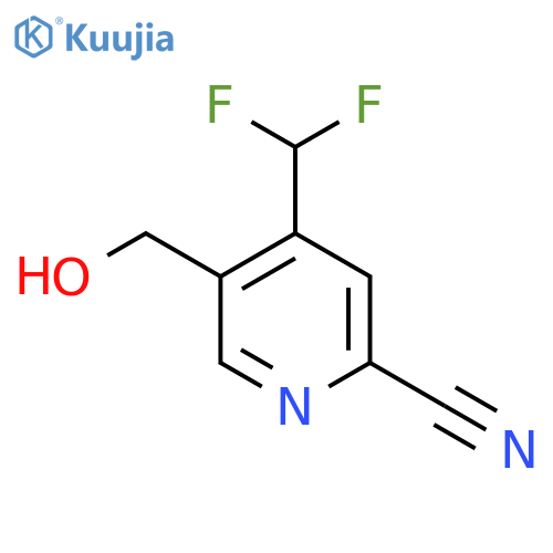 2-Cyano-4-(difluoromethyl)pyridine-5-methanol structure