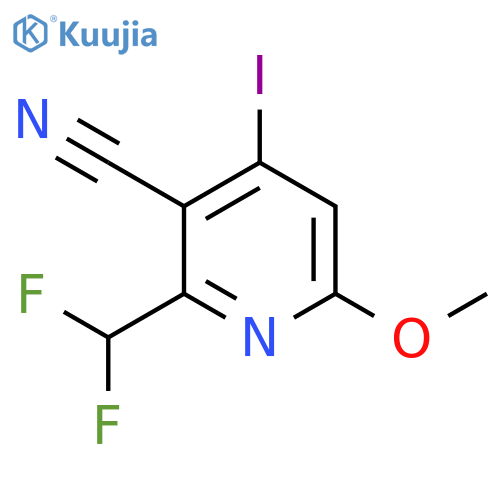 3-Cyano-2-(difluoromethyl)-4-iodo-6-methoxypyridine structure