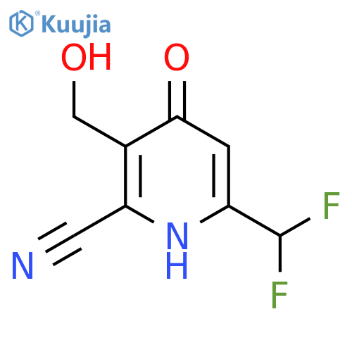 2-Cyano-6-(difluoromethyl)-4-hydroxypyridine-3-methanol structure