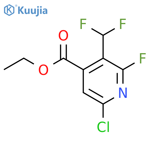Ethyl 6-chloro-3-(difluoromethyl)-2-fluoropyridine-4-carboxylate structure