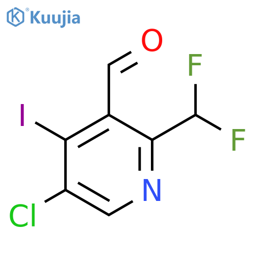 5-Chloro-2-(difluoromethyl)-4-iodopyridine-3-carboxaldehyde structure