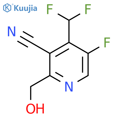 3-Cyano-4-(difluoromethyl)-5-fluoropyridine-2-methanol structure
