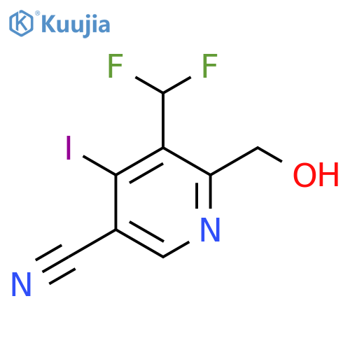 5-Cyano-3-(difluoromethyl)-4-iodopyridine-2-methanol structure