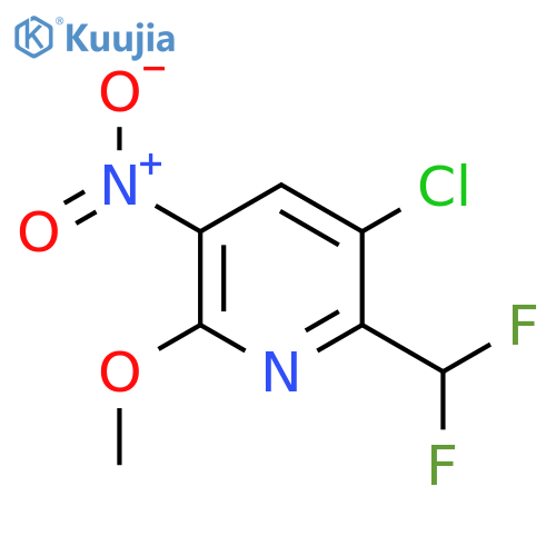 3-Chloro-2-(difluoromethyl)-6-methoxy-5-nitropyridine structure