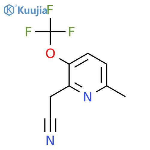 6-Methyl-3-(trifluoromethoxy)pyridine-2-acetonitrile structure