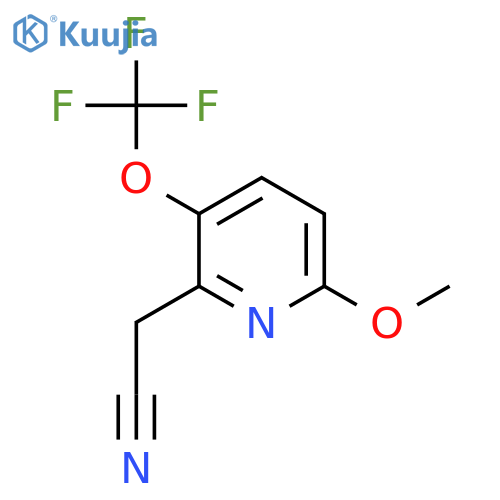 6-Methoxy-3-(trifluoromethoxy)pyridine-2-acetonitrile structure