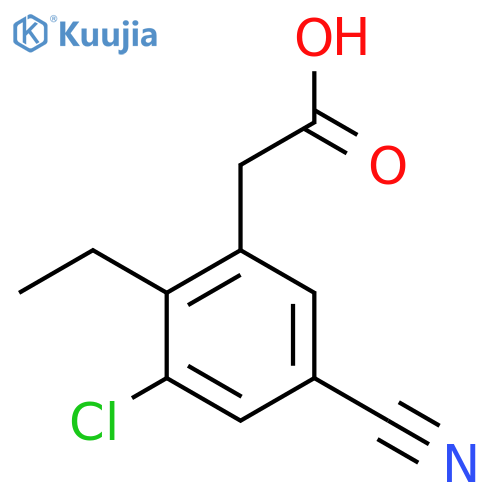 3-Chloro-5-cyano-2-ethylphenylacetic acid structure
