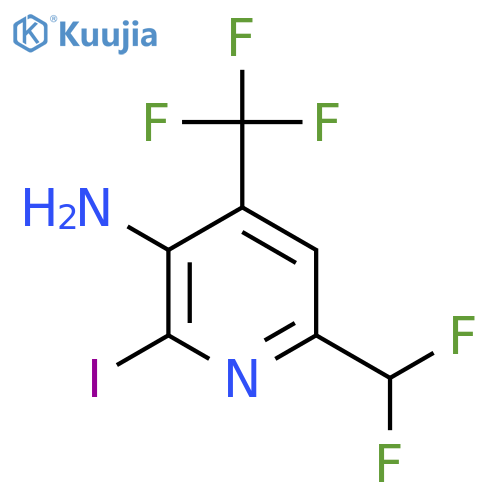 3-Amino-6-(difluoromethyl)-2-iodo-4-(trifluoromethyl)pyridine structure