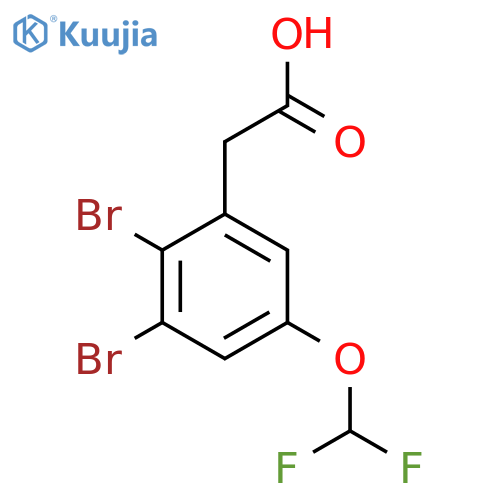2,3-Dibromo-5-(difluoromethoxy)phenylacetic acid structure