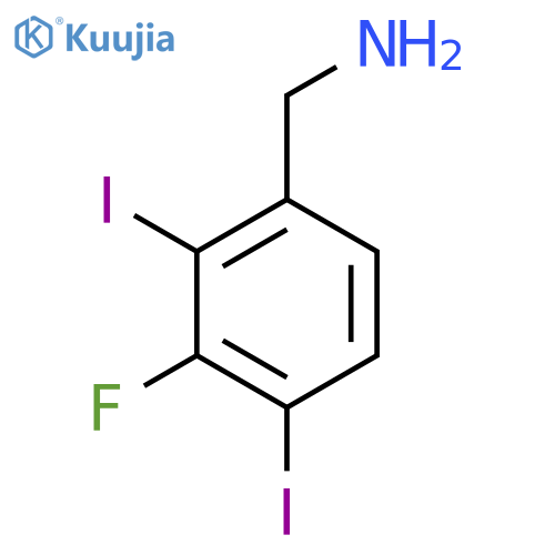 2,4-Diiodo-3-fluorobenzylamine structure