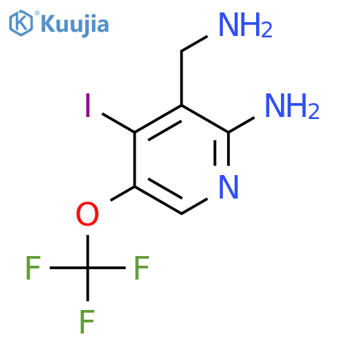 2-Amino-3-(aminomethyl)-4-iodo-5-(trifluoromethoxy)pyridine structure