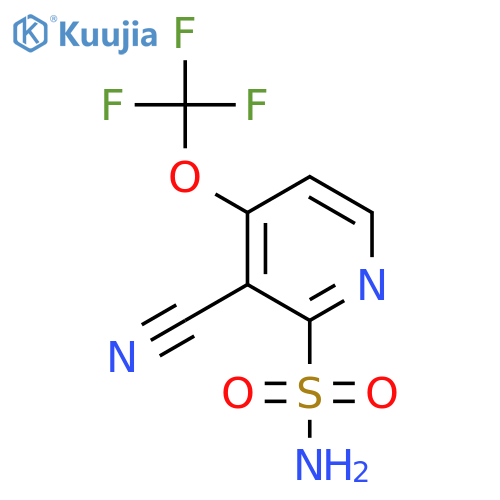 3-Cyano-4-(trifluoromethoxy)pyridine-2-sulfonamide structure