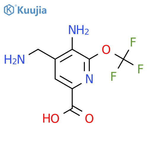 3-Amino-4-(aminomethyl)-2-(trifluoromethoxy)pyridine-6-carboxylic acid structure