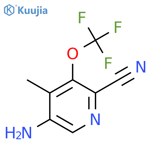 5-Amino-2-cyano-4-methyl-3-(trifluoromethoxy)pyridine structure
