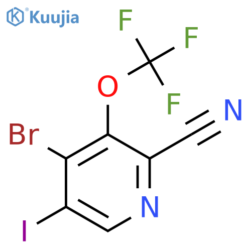 4-Bromo-2-cyano-5-iodo-3-(trifluoromethoxy)pyridine structure