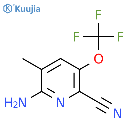 2-Amino-6-cyano-3-methyl-5-(trifluoromethoxy)pyridine structure
