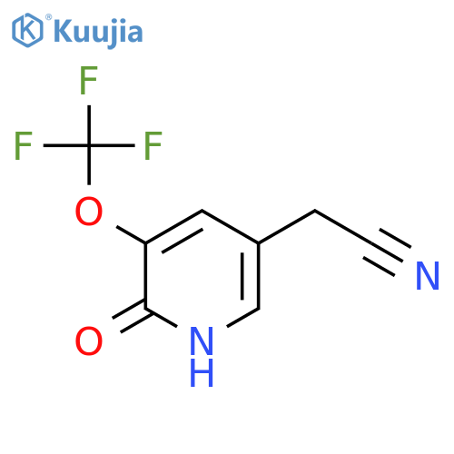 2-Hydroxy-3-(trifluoromethoxy)pyridine-5-acetonitrile structure