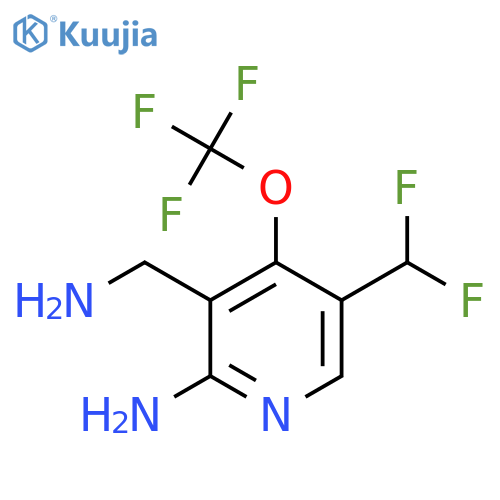2-Amino-3-(aminomethyl)-5-(difluoromethyl)-4-(trifluoromethoxy)pyridine structure