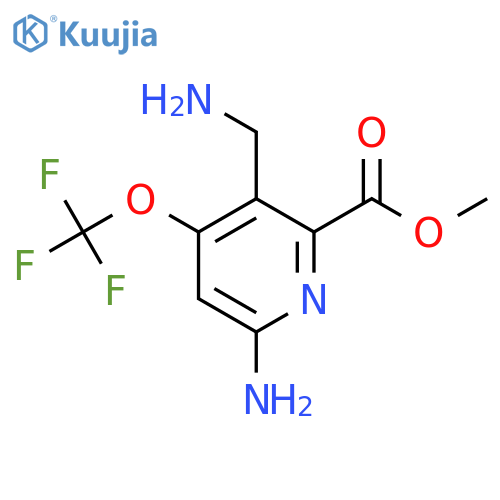 Methyl 6-amino-3-(aminomethyl)-4-(trifluoromethoxy)pyridine-2-carboxylate structure