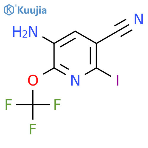 3-Amino-5-cyano-6-iodo-2-(trifluoromethoxy)pyridine structure