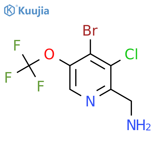 2-(Aminomethyl)-4-bromo-3-chloro-5-(trifluoromethoxy)pyridine structure