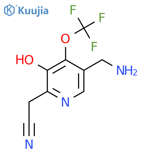 5-(Aminomethyl)-3-hydroxy-4-(trifluoromethoxy)pyridine-2-acetonitrile structure