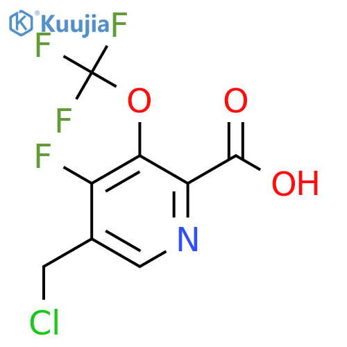 5-(Chloromethyl)-4-fluoro-3-(trifluoromethoxy)pyridine-2-carboxylic acid structure
