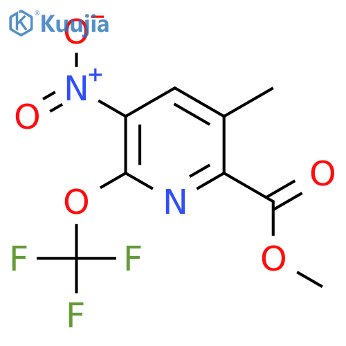 Methyl 3-methyl-5-nitro-6-(trifluoromethoxy)pyridine-2-carboxylate structure