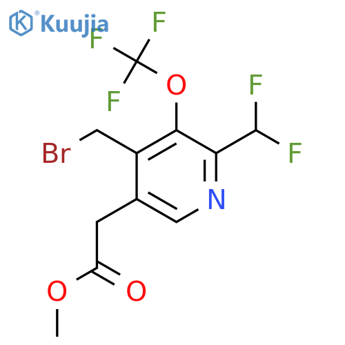 Methyl 4-(bromomethyl)-2-(difluoromethyl)-3-(trifluoromethoxy)pyridine-5-acetate structure