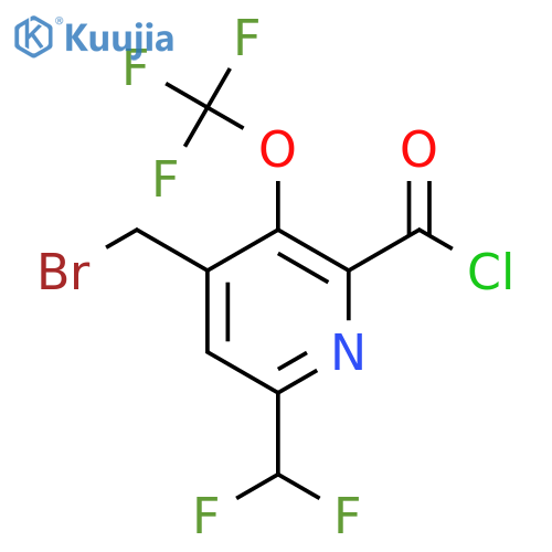 4-(Bromomethyl)-6-(difluoromethyl)-3-(trifluoromethoxy)pyridine-2-carbonyl chloride structure