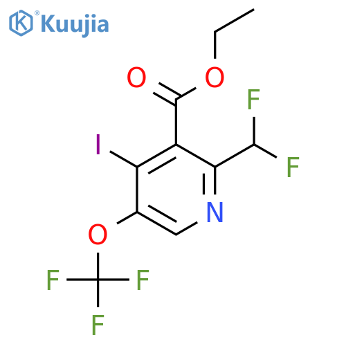 Ethyl 2-(difluoromethyl)-4-iodo-5-(trifluoromethoxy)pyridine-3-carboxylate structure