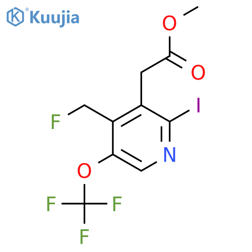 Methyl 4-(fluoromethyl)-2-iodo-5-(trifluoromethoxy)pyridine-3-acetate structure