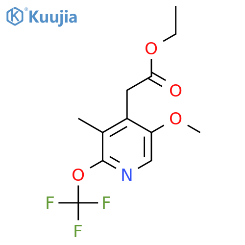 Ethyl 5-methoxy-3-methyl-2-(trifluoromethoxy)pyridine-4-acetate structure