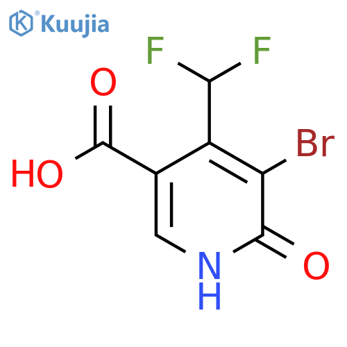 3-Bromo-4-(difluoromethyl)-2-hydroxypyridine-5-carboxylic acid structure