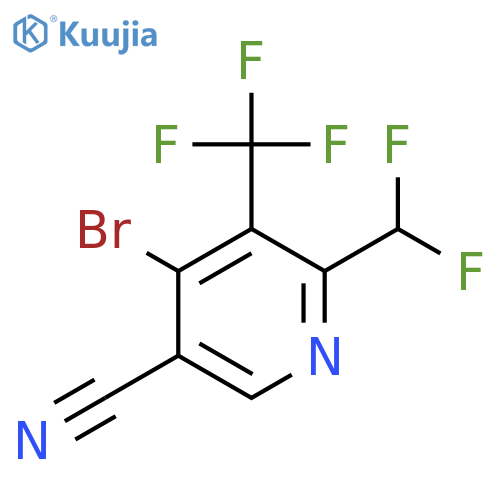 4-Bromo-5-cyano-2-(difluoromethyl)-3-(trifluoromethyl)pyridine structure
