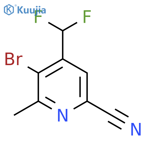 3-Bromo-6-cyano-4-(difluoromethyl)-2-methylpyridine structure