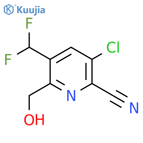 3-Chloro-2-cyano-5-(difluoromethyl)pyridine-6-methanol structure