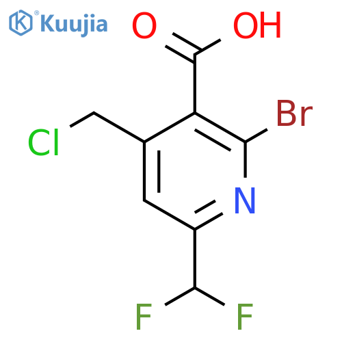 2-Bromo-4-(chloromethyl)-6-(difluoromethyl)pyridine-3-carboxylic acid structure