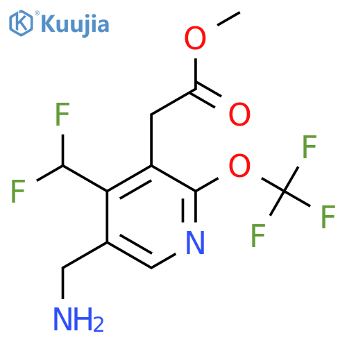 Methyl 5-(aminomethyl)-4-(difluoromethyl)-2-(trifluoromethoxy)pyridine-3-acetate structure