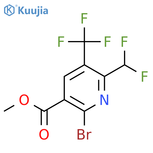 Methyl 2-bromo-6-(difluoromethyl)-5-(trifluoromethyl)pyridine-3-carboxylate structure