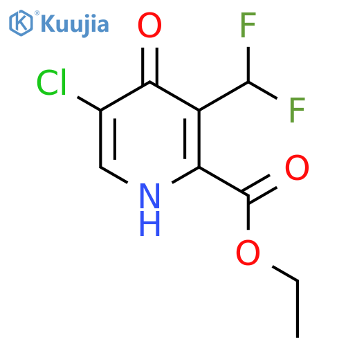 Ethyl 5-chloro-3-(difluoromethyl)-4-hydroxypyridine-2-carboxylate structure